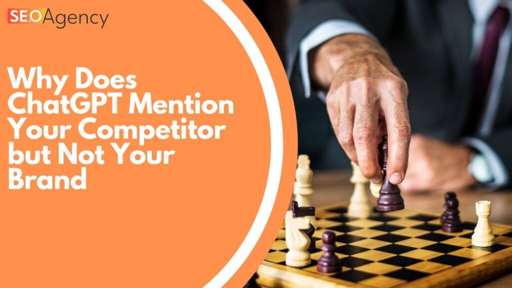 Photo of a man playing chess, representing your business and the competitor's business struggle to get mentioned by ChatGPT