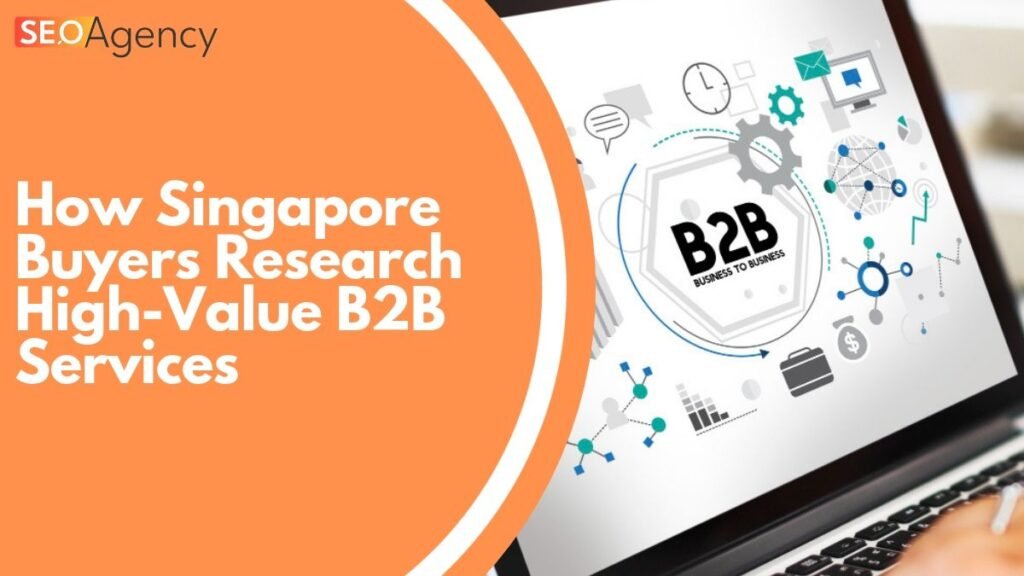 Photo of a laptop with the word B2B on the screen, representing the B2B buyer journey in Singapore