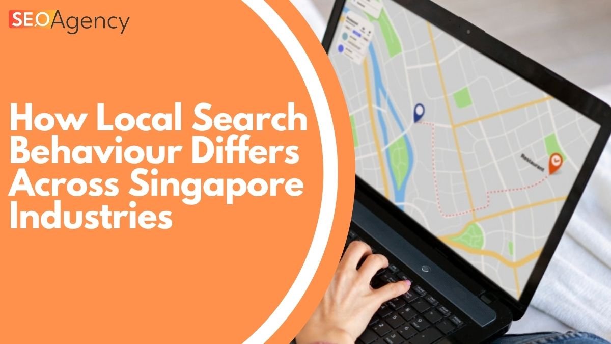 A person using Google to do 'near me' searches in Singapore